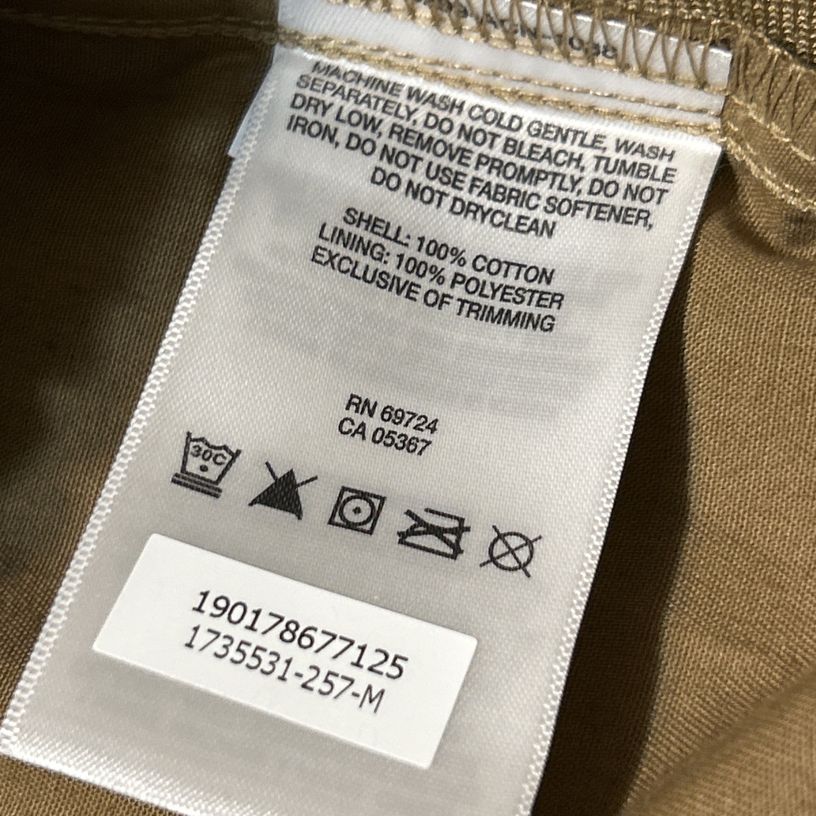 NWT Columbia Outdoor Cotton Brown Sherpa Trim Lined Full Zip Jacket Sz M