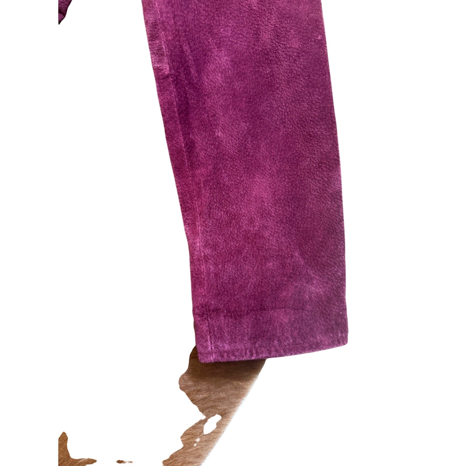 Live a little 100% Leather Suede Jacket (Plum/Purple) Size PL
