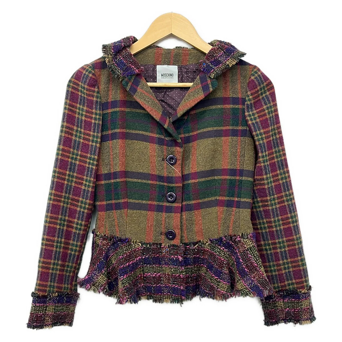 MOSCHINO CHEAP&CHIC Purple Light Brown Multi Women’s Jacket