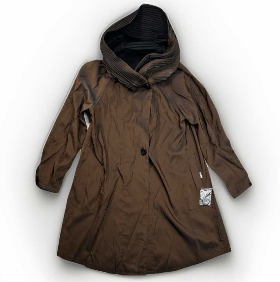 Mycra Pac Now Reversible Rain Coat Donatella Bronze Brown Black Size 0-P EUC