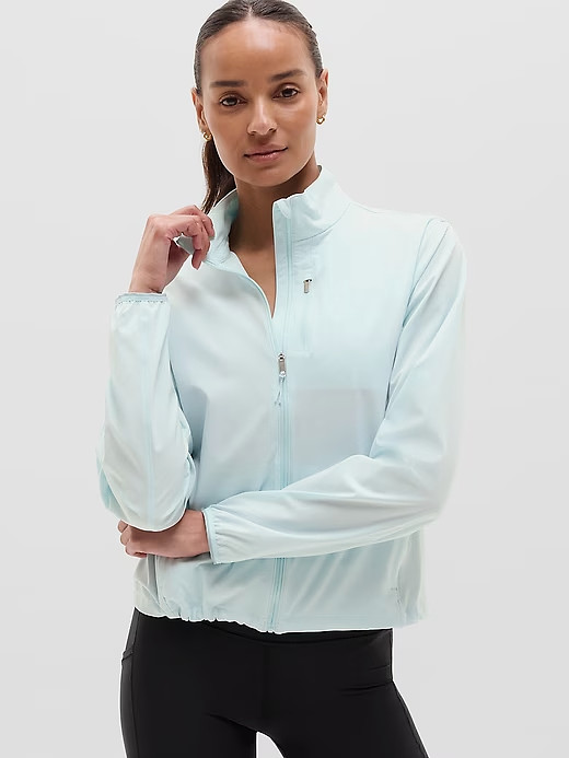 Athleta Women’s Sprint Finish Jacket NWT Size Small Color Sky