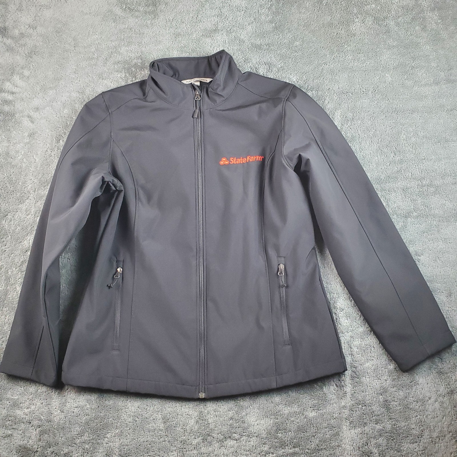 Port Authority Jacket Women’s XL Black Core Softshell Full Zip State Farm L317