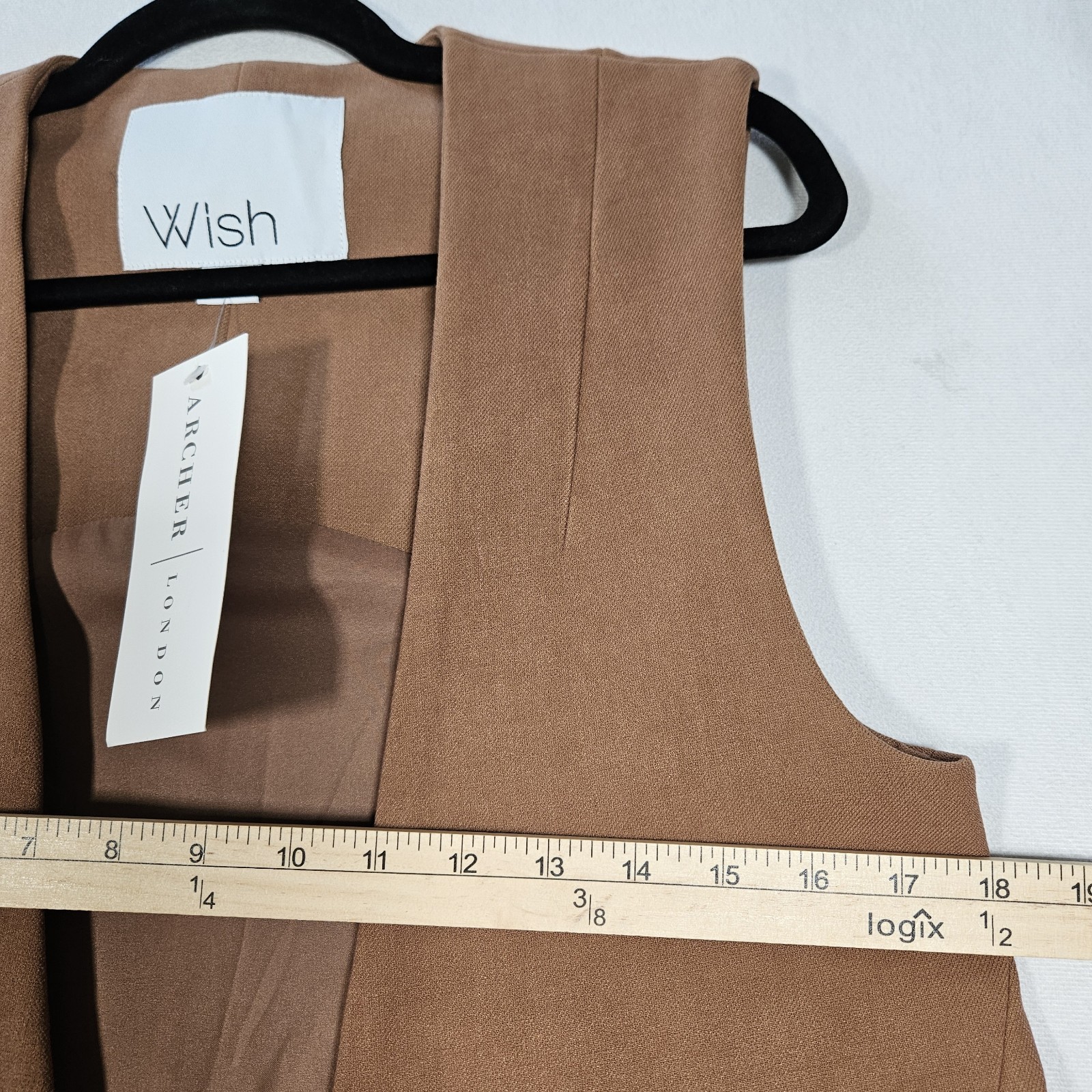 Wish Australia Vest Jacket Women’s AUS 8 XS The Arosa Vest Brown NWT Preppy Boho