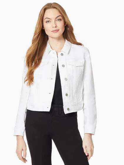 Jones New York 100% Linen White Denim Style Jacket Women Medium (European flax)