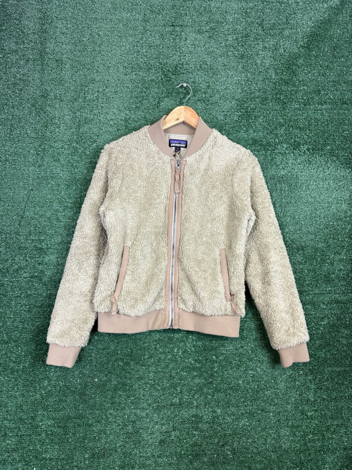 Patagonia Los Gatos Bomber Sherpa Fleece Full Zip Brown Women’s Small