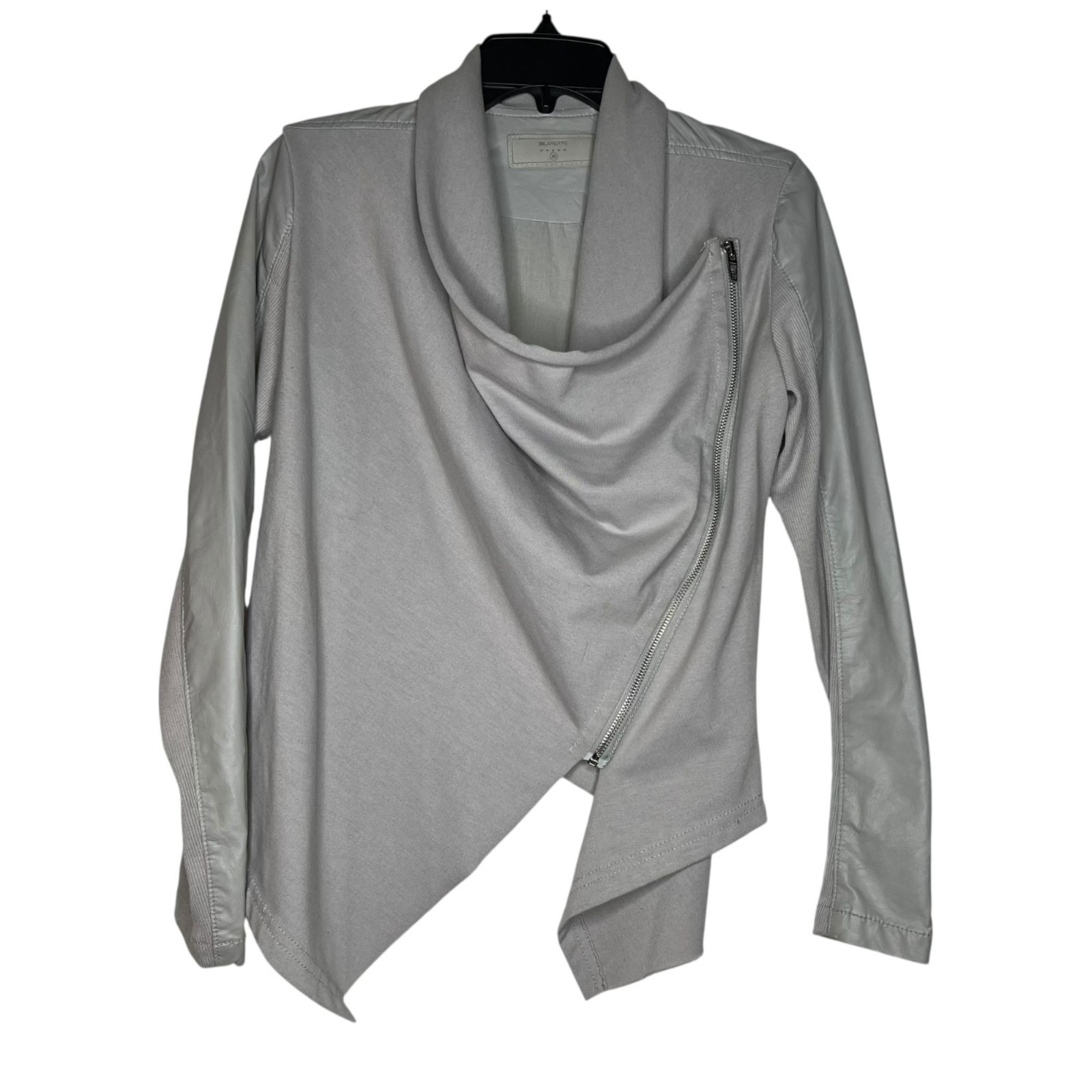 BLANKNYC Gray Vegan Leather Moto Jacket Size XS