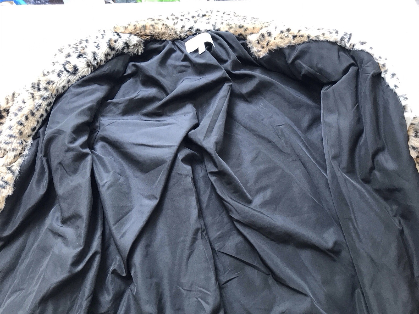 Popsugar Faux Leopard Fur Woman’s Jacket. XXL