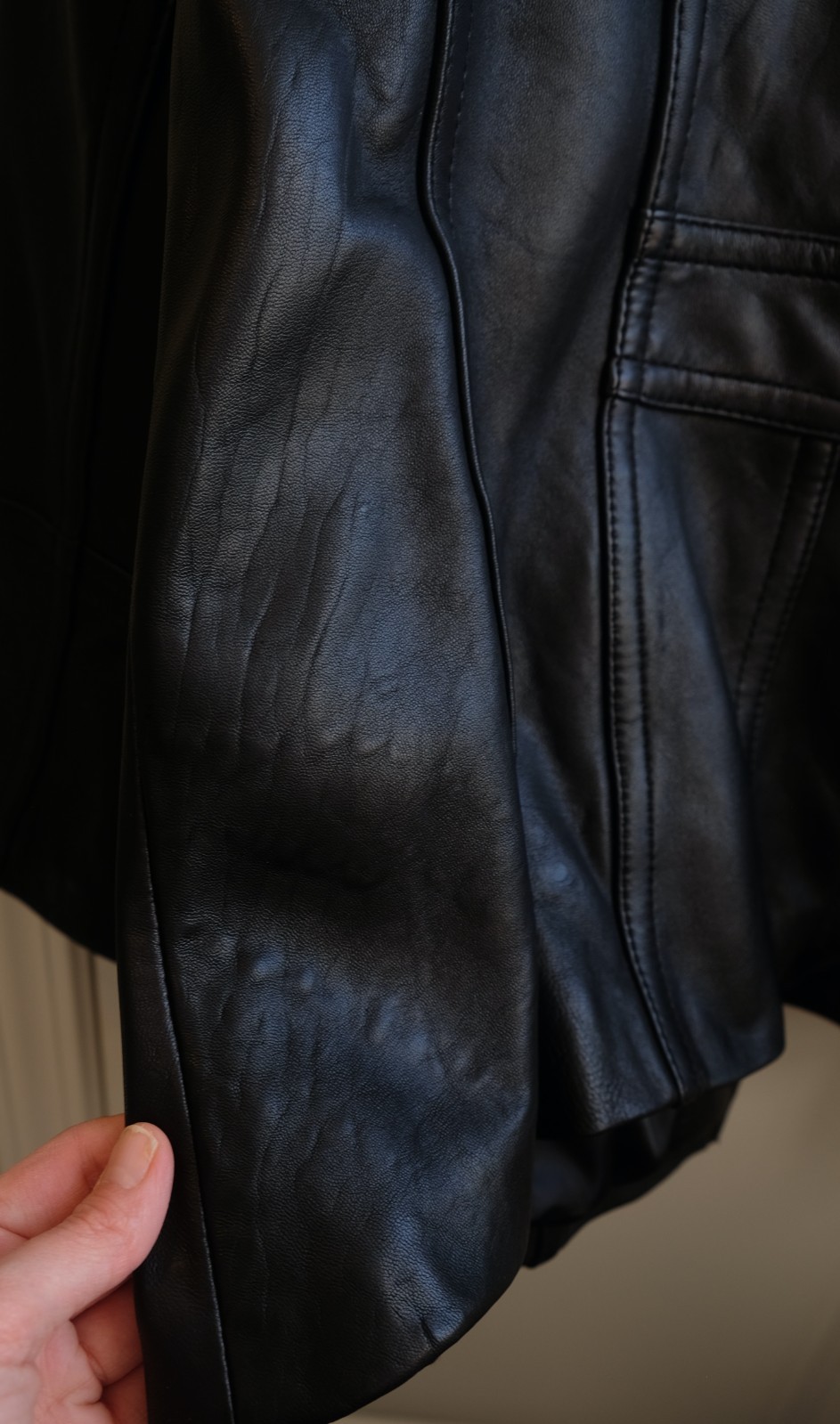 Avanti Black 100% Genuine Leather Jacket Button Up Extra Large 1X Single Blazer