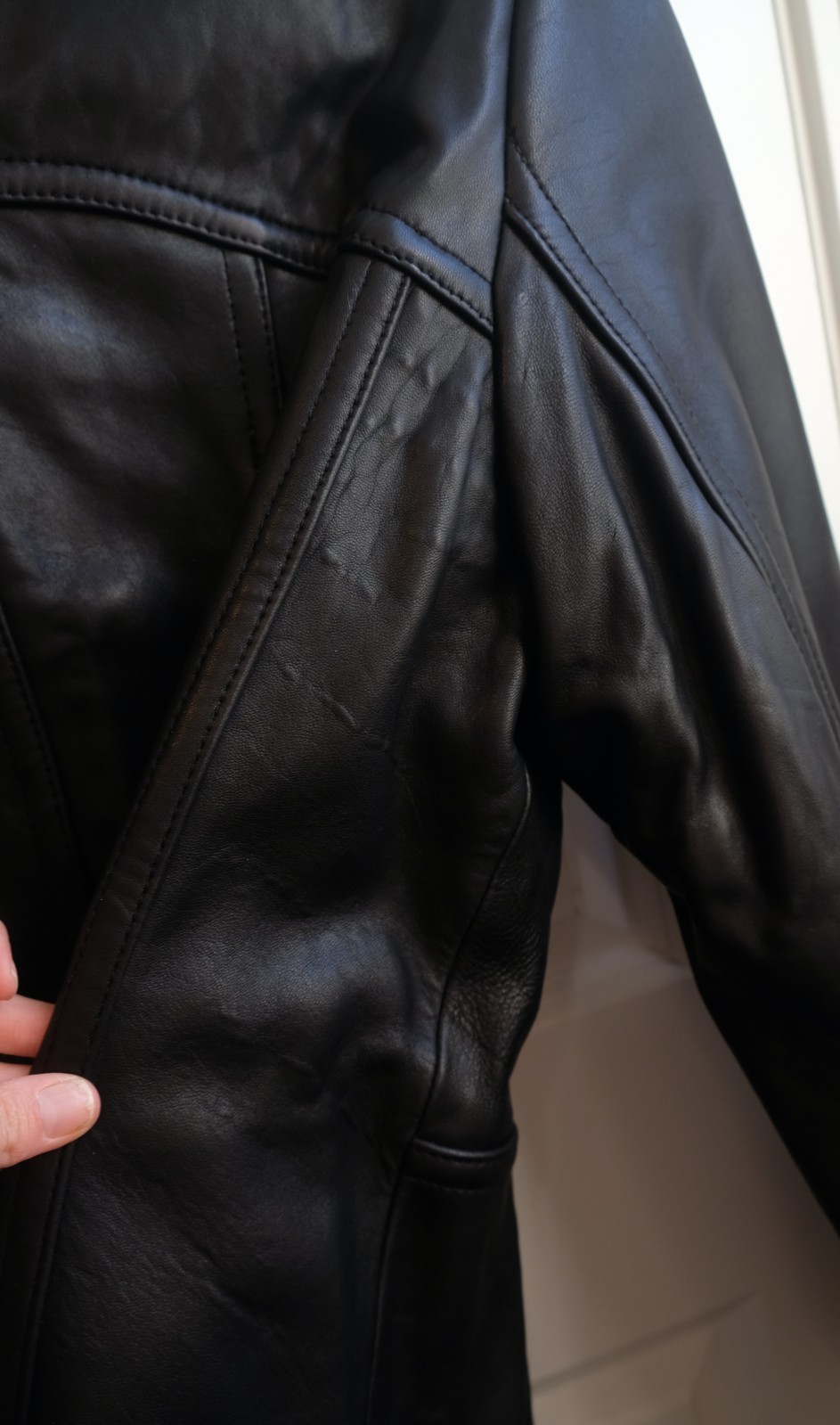 Avanti Black 100% Genuine Leather Jacket Button Up Extra Large 1X Single Blazer