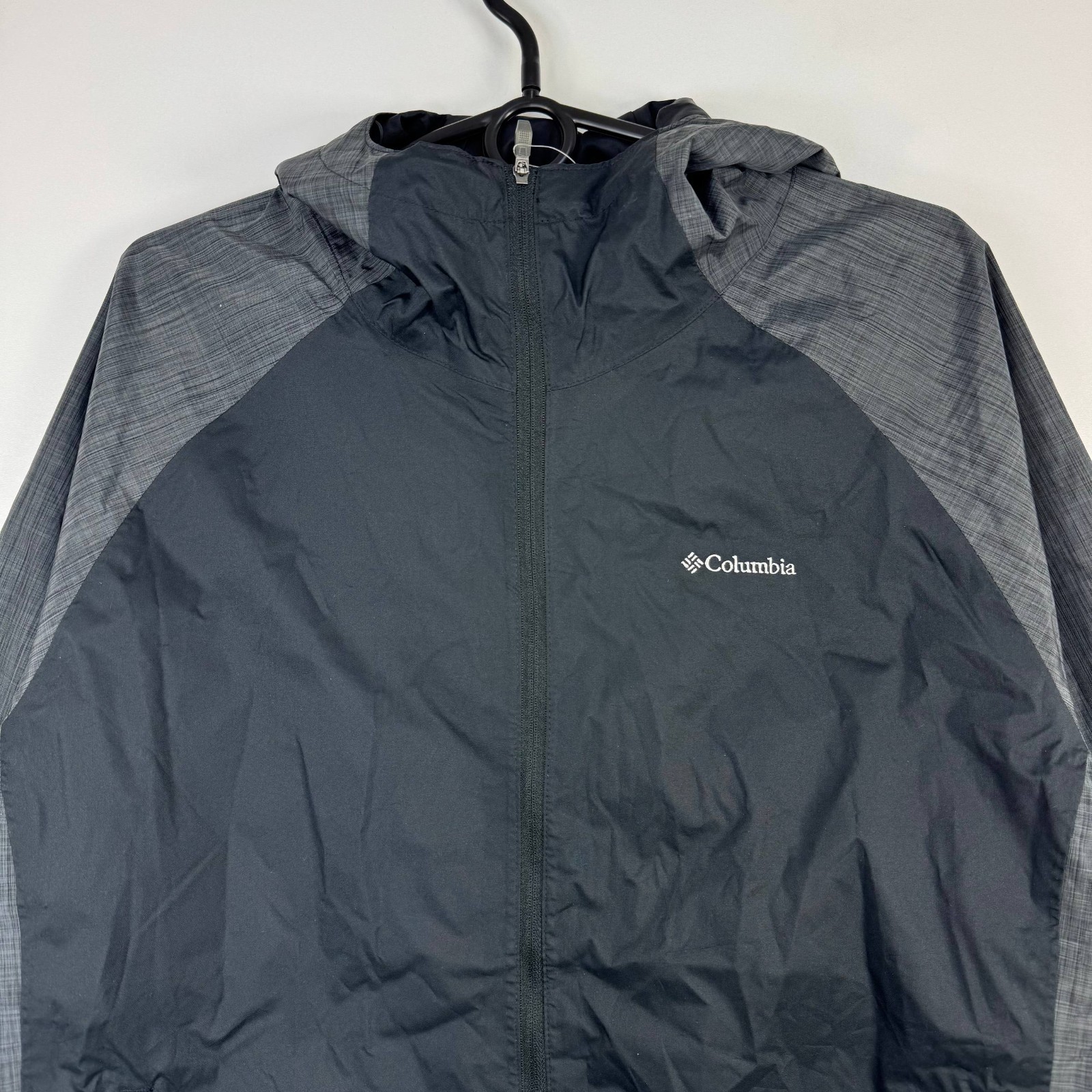 NWT Columbia Waterproof Breathable Jacket Black Gray Women XL