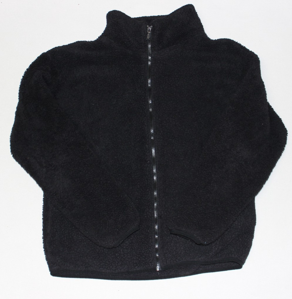 Victoria’s Secret PINK Full Zip Sherpa Fleece Jacket Women’s Size M Black