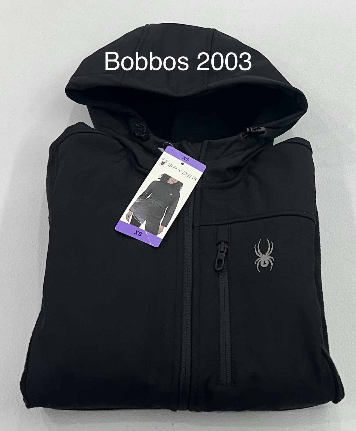 Spyder Women’s full Zip Hooded With Pockets Jacket, Black, Size XS