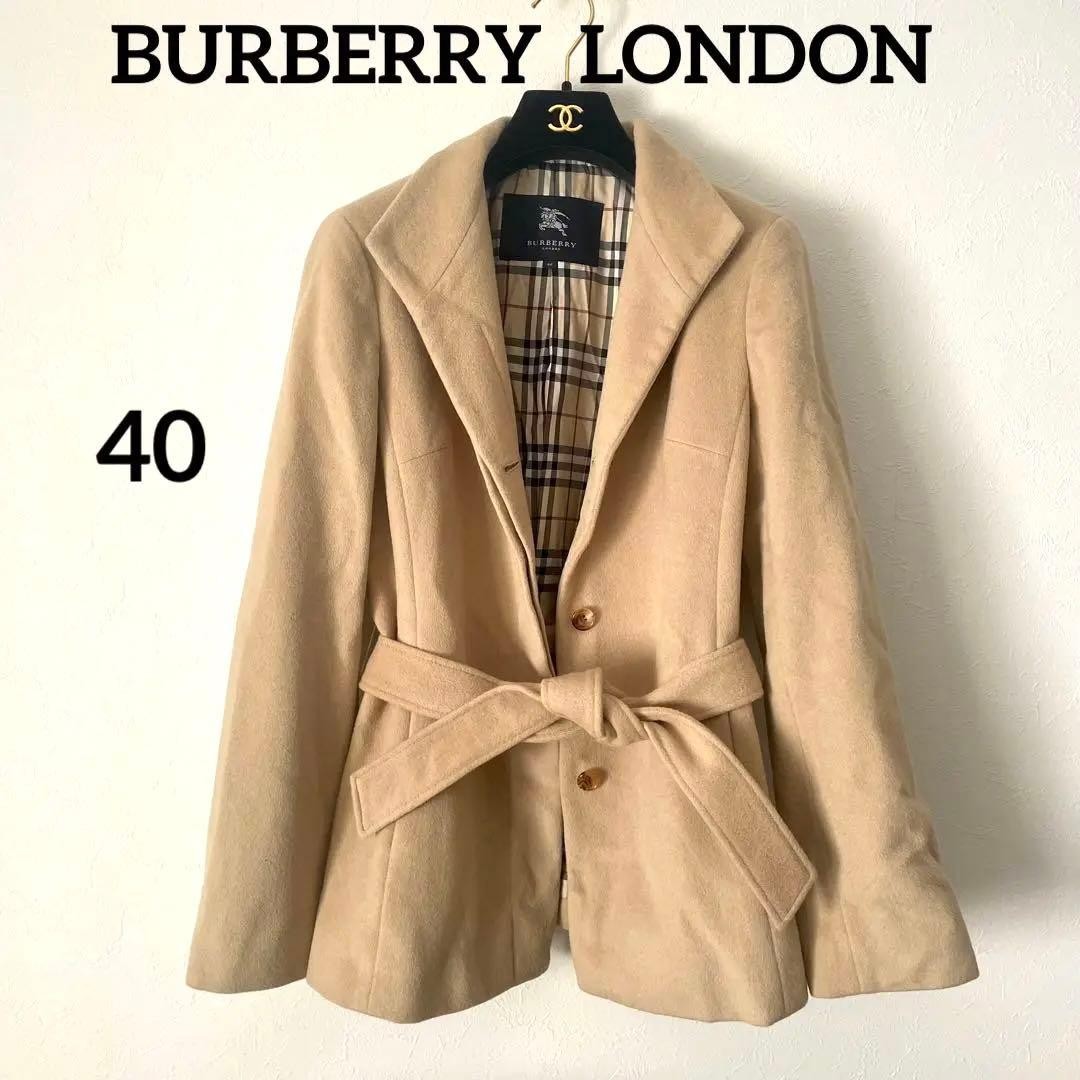 Burberry Blue Label Jacket Coat Camel Nova Check with L Belt