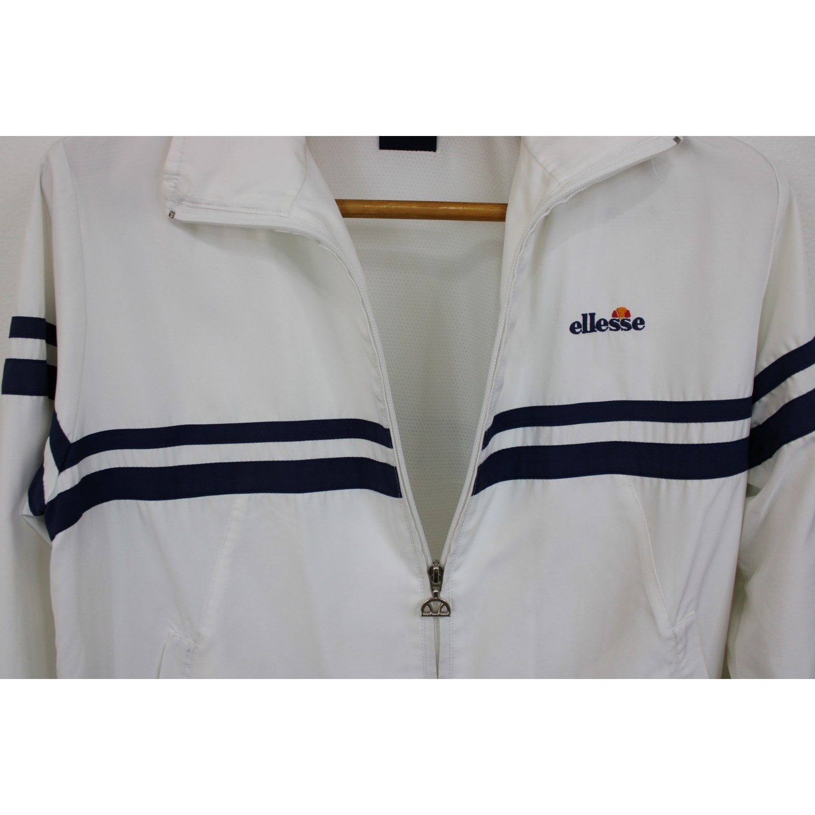 Vintage 90s Ellesse Women’s Track Jacket Size 6 US Mesh Lined Made in Romania