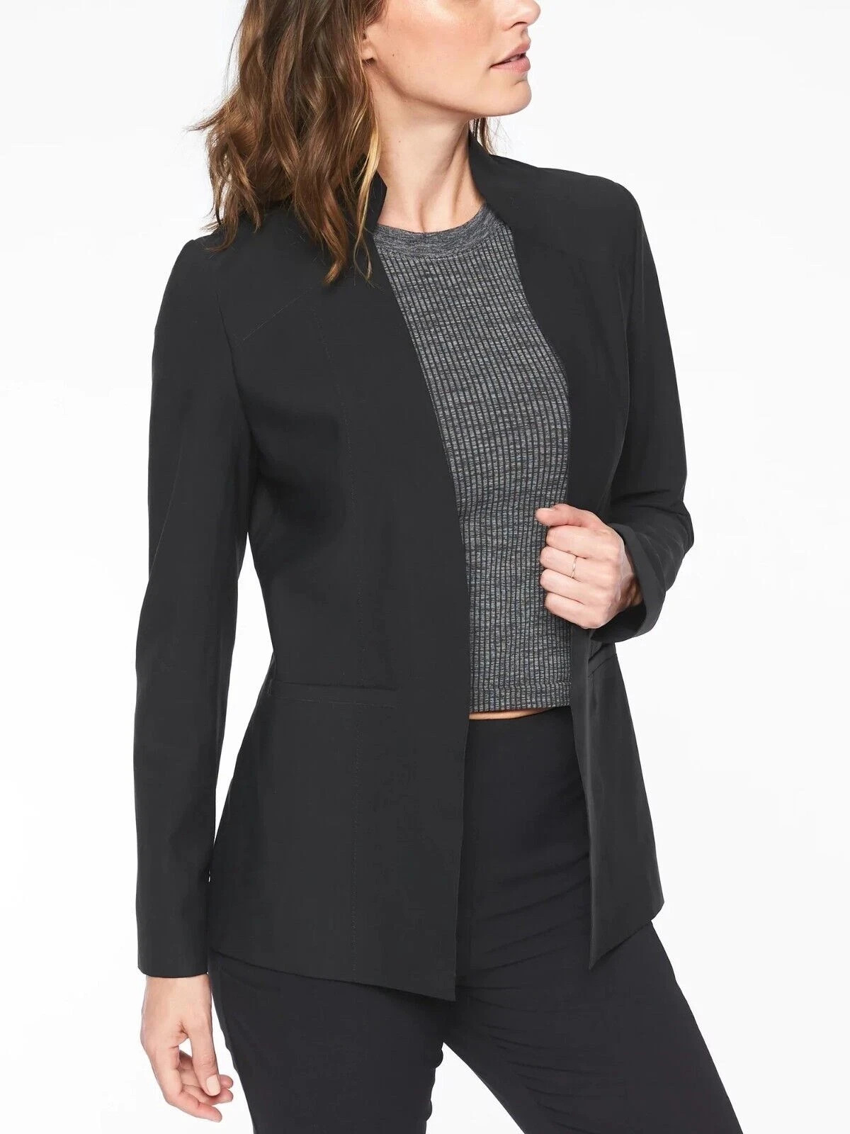 ATHLETA Cosmic Blazer Jacket 6 BLACK NEW #350837 Casual Work Travel