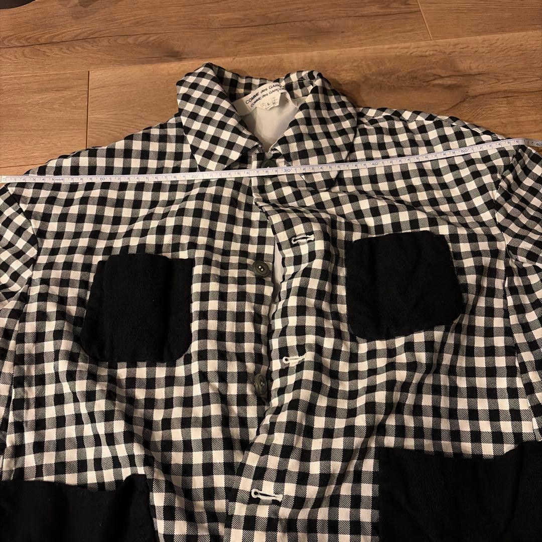 USED COMME DES GARCONS GINGHAM CHECK THREE-QUARTER LENGTH JACKET GOOD