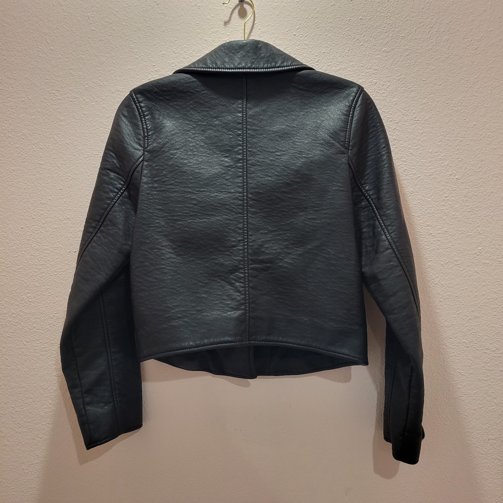 Vintage Abercrombie & Fitch women’s Faux Leather biker jacket- 90’s, Y2K