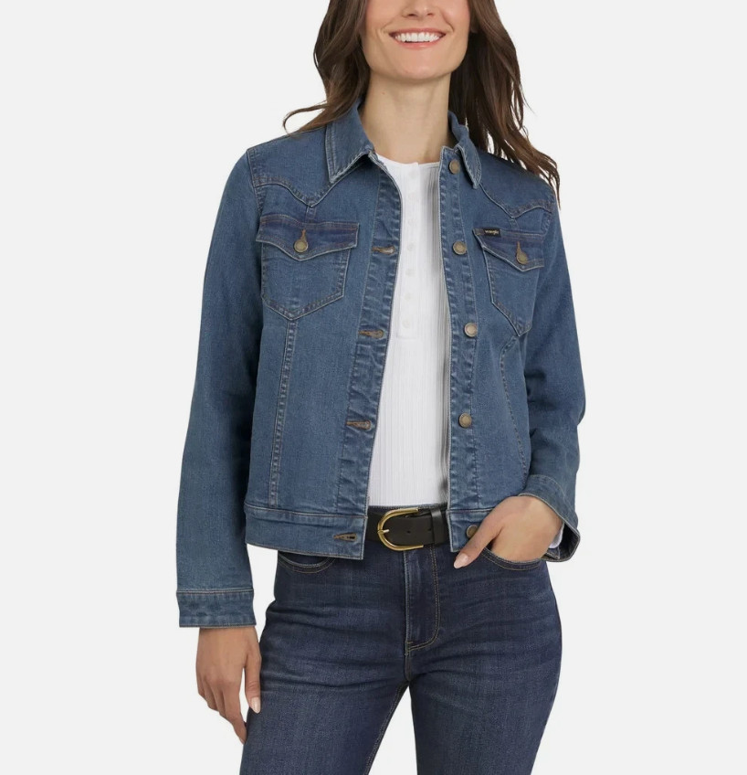 Wrangler Women’s Denim Jacket, Blue, Small