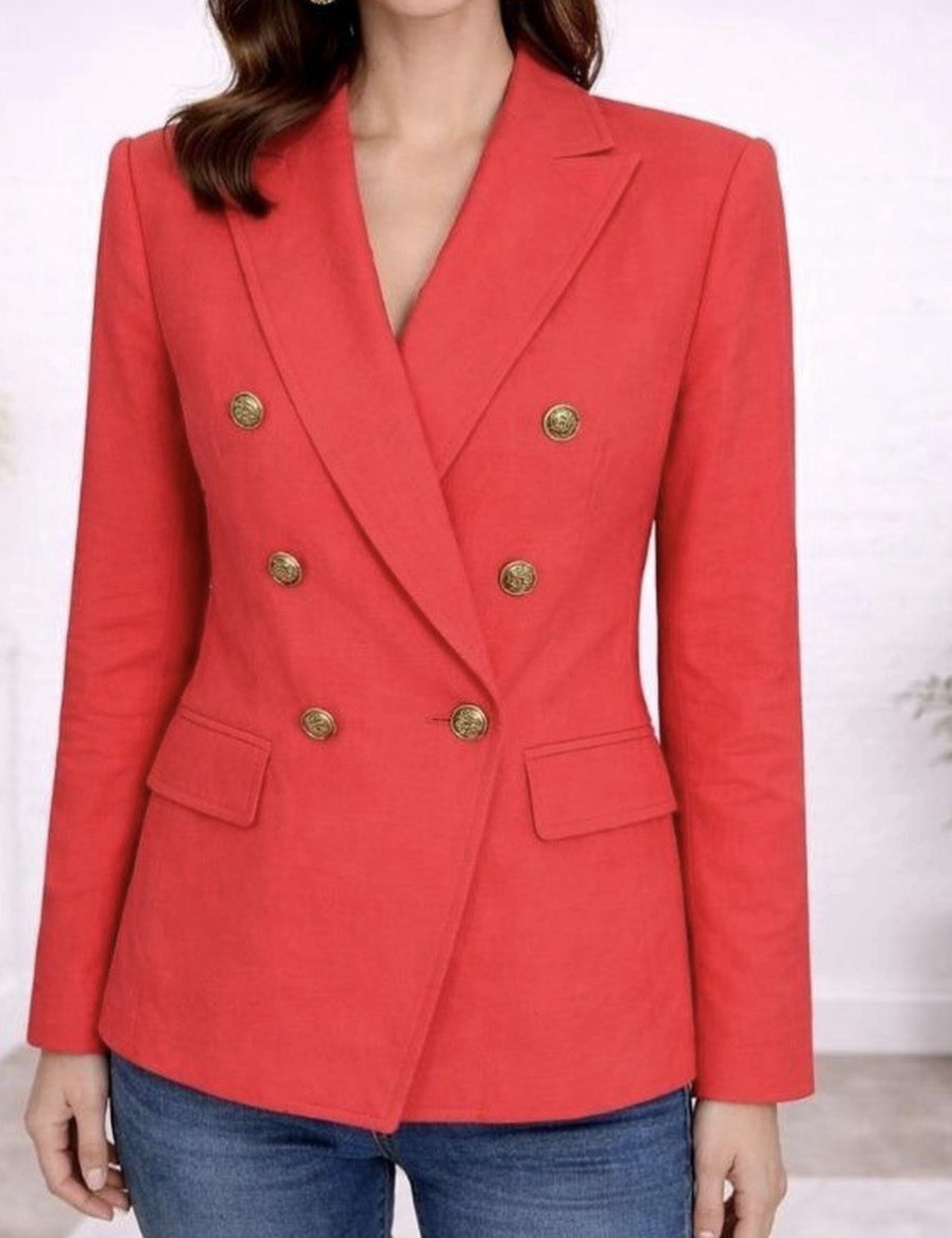 *Read Description* Banana Republic Double Breasted Blazer with Gold Buttons 6
