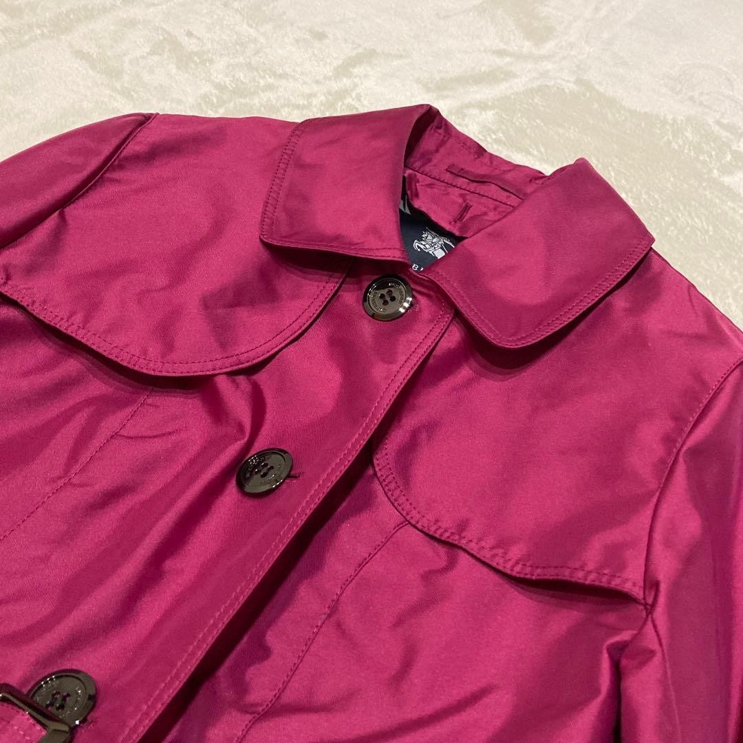 Burberry London Belted Trench Coat Long Coat Purple Size 44