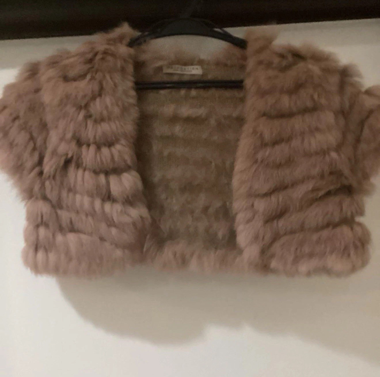 Japanese tan rabbit Fur Bolero/Shrug Size S