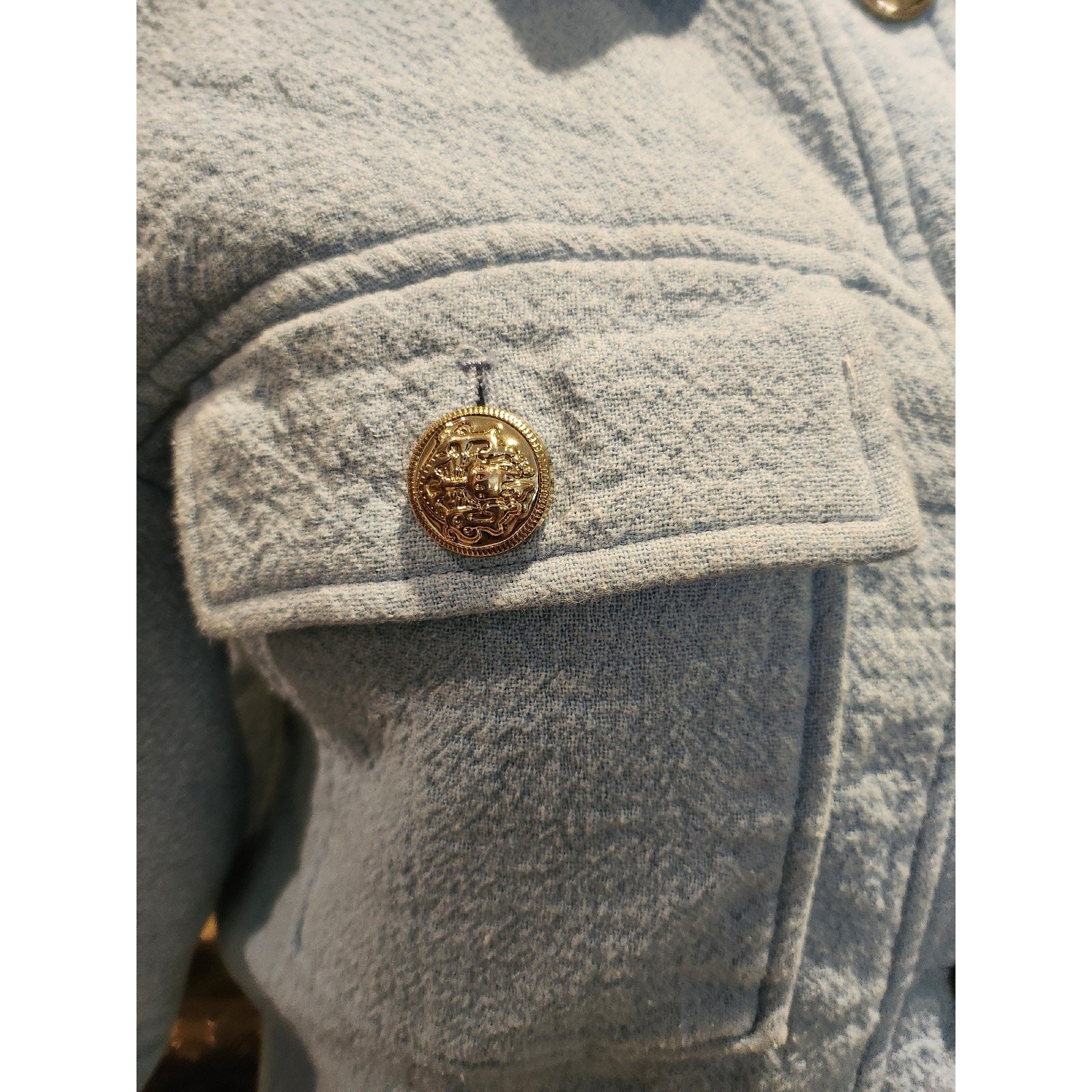 Zara light blue jacket size S NWOT