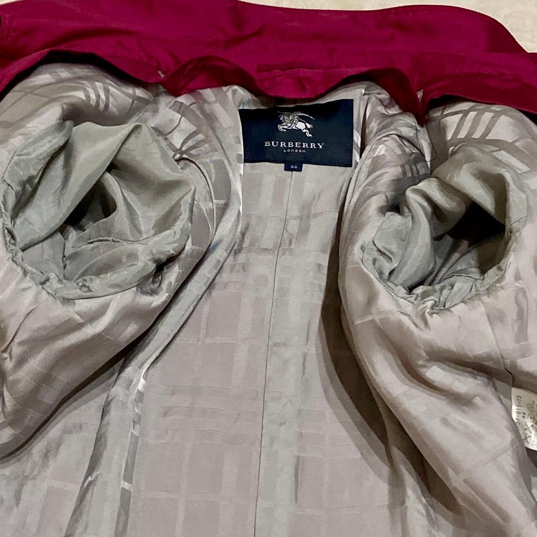 Burberry London Belted Trench Coat Long Coat Purple Size 44