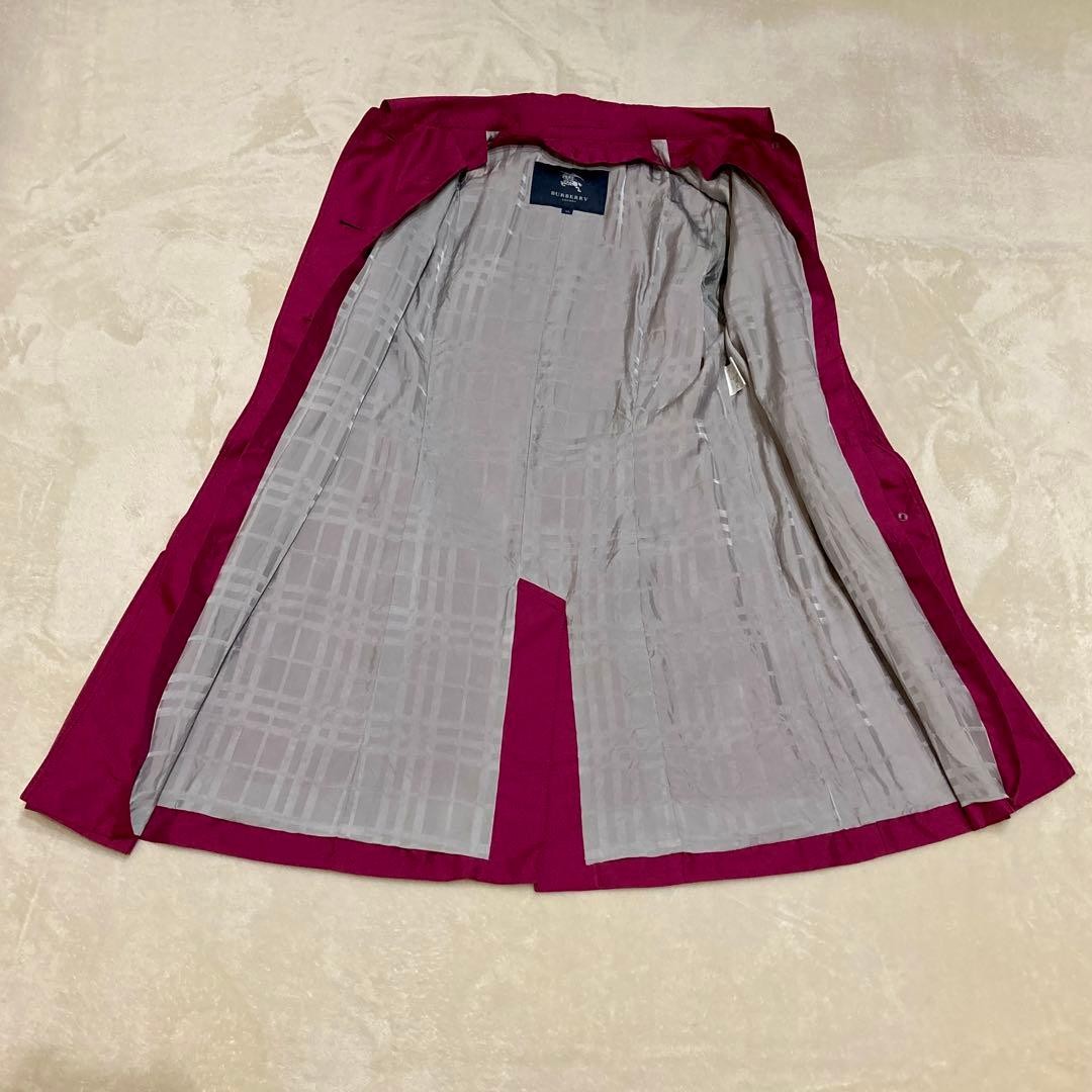 Burberry London Belted Trench Coat Long Coat Purple Size 44