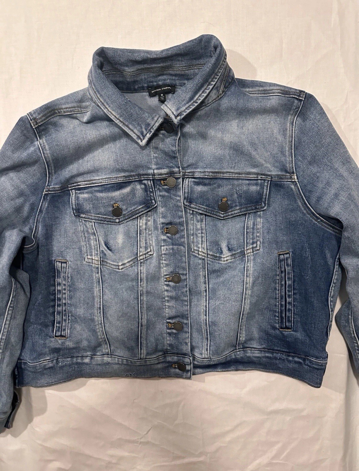 Universal Standard Kelsey Denim Jacket Light Blue (US size Med) 18-20 Stretch