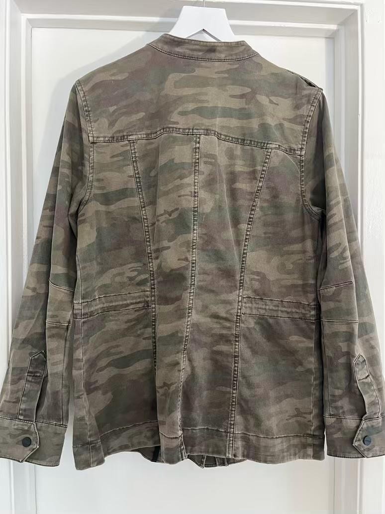 Sanctuary Commander Camouflage Military Utility Field Jacket Green – Women’s L