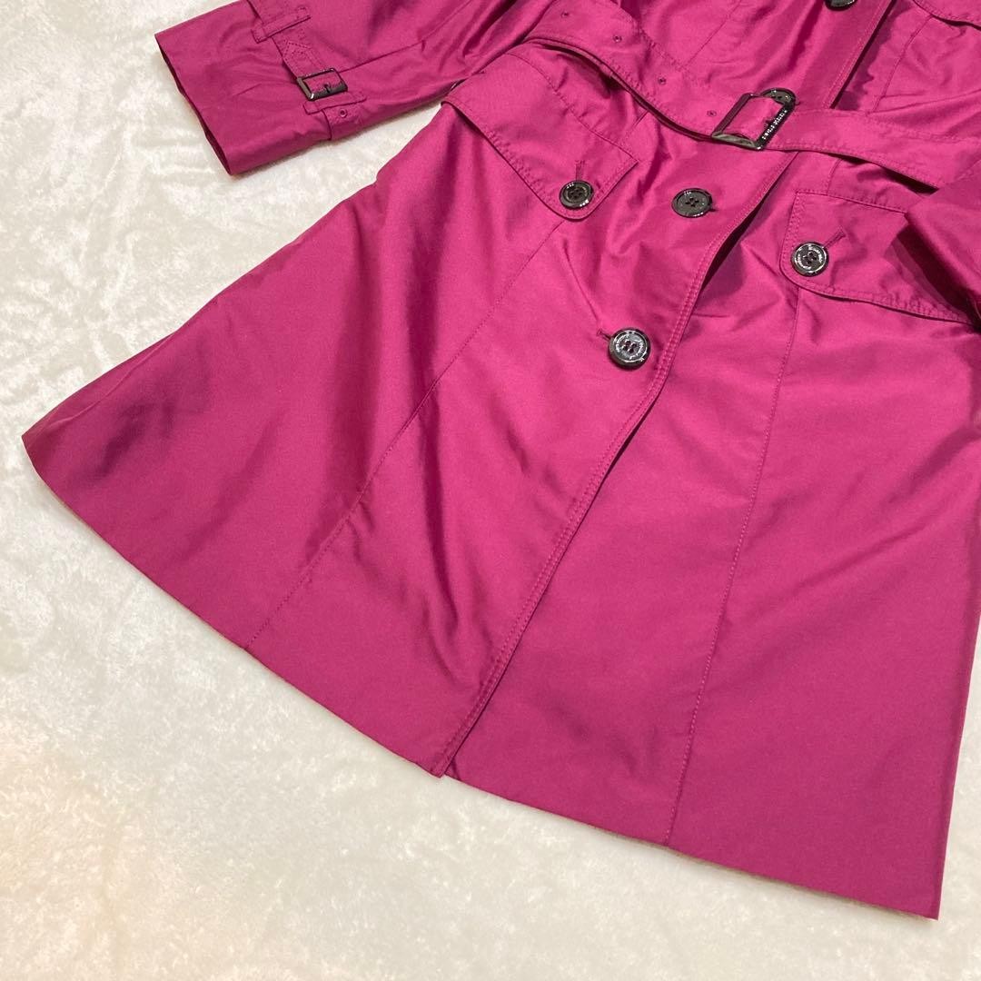 Burberry London Belted Trench Coat Long Coat Purple Size 44