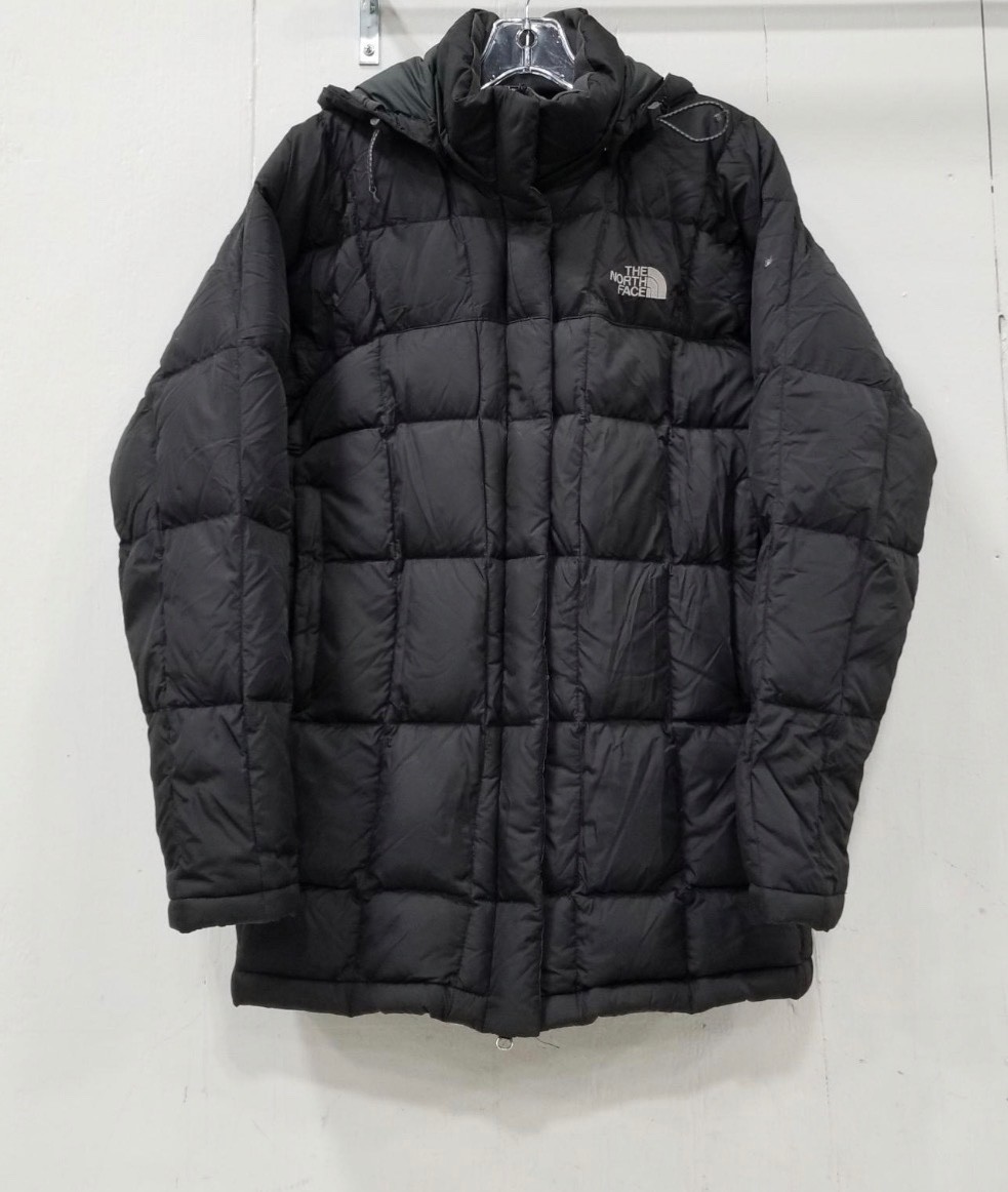 The North Face 550 Down Jacket Womens M Black Parka Hooded Puffer Long