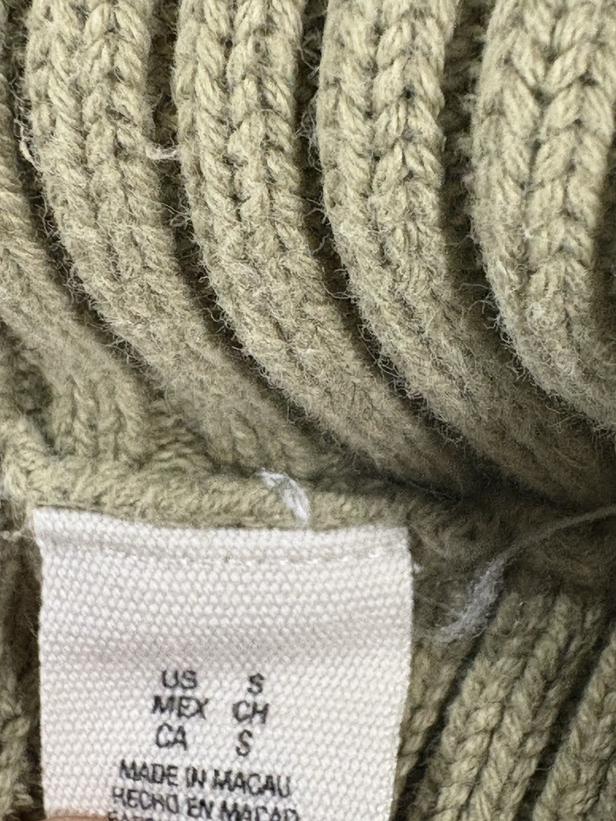 DKNY Jeans Petites Padded Vest Olive Green Junior Small Ribbed Back Knot Cotton