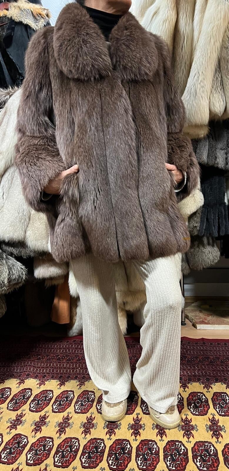 Blue Fox Jacket Fur Fur Jacket Fox Fox Jacket Real Fur Fox Coat Volpe Pelliccia