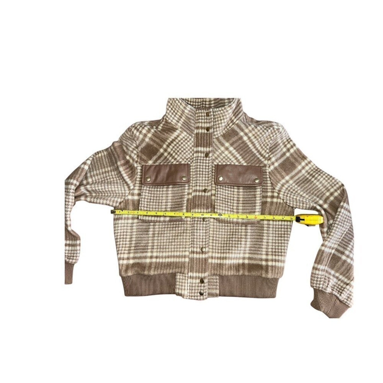 Bagatelle Collection New York Wool Plaid Bomber Jacket Size Medium