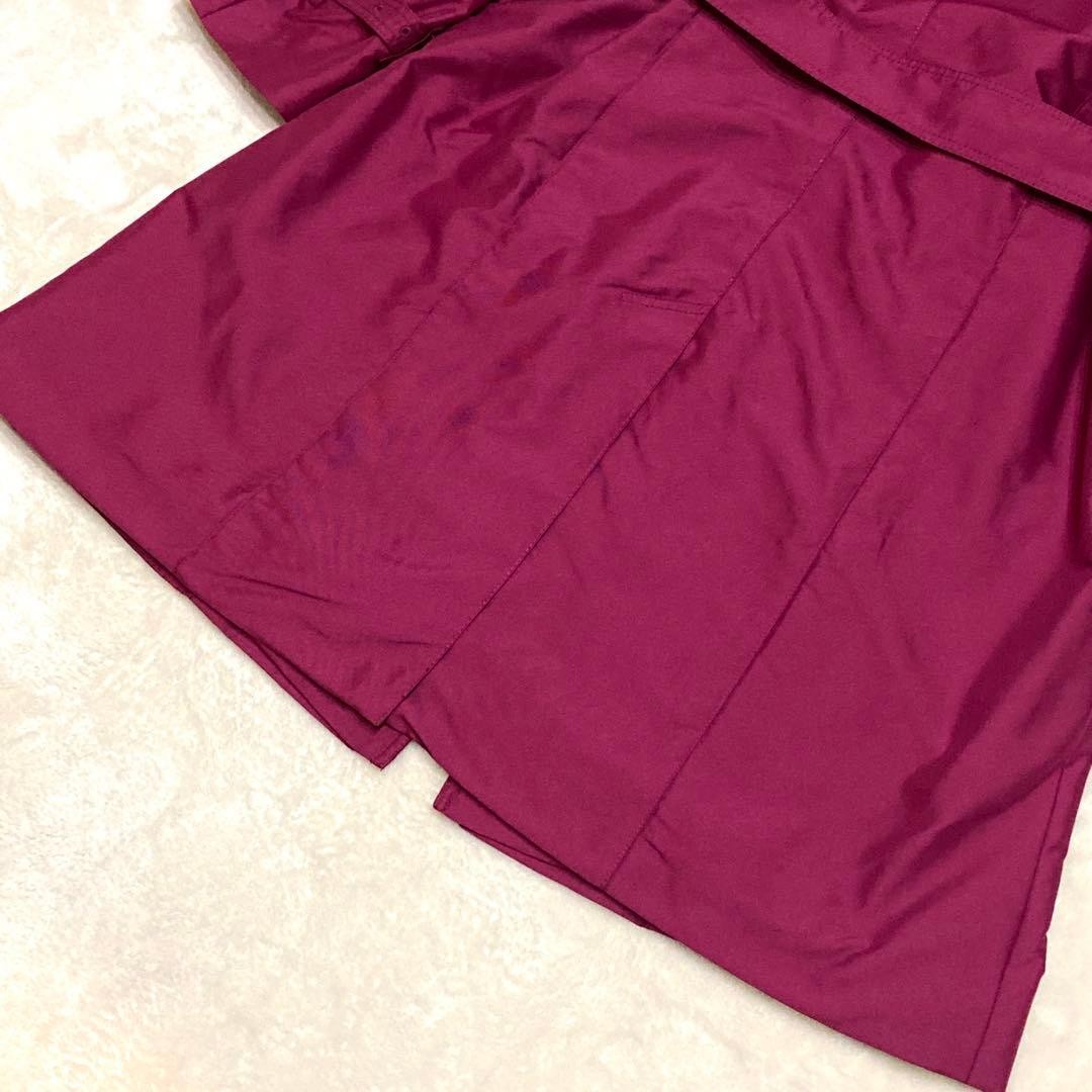 Burberry London Belted Trench Coat Long Coat Purple Size 44
