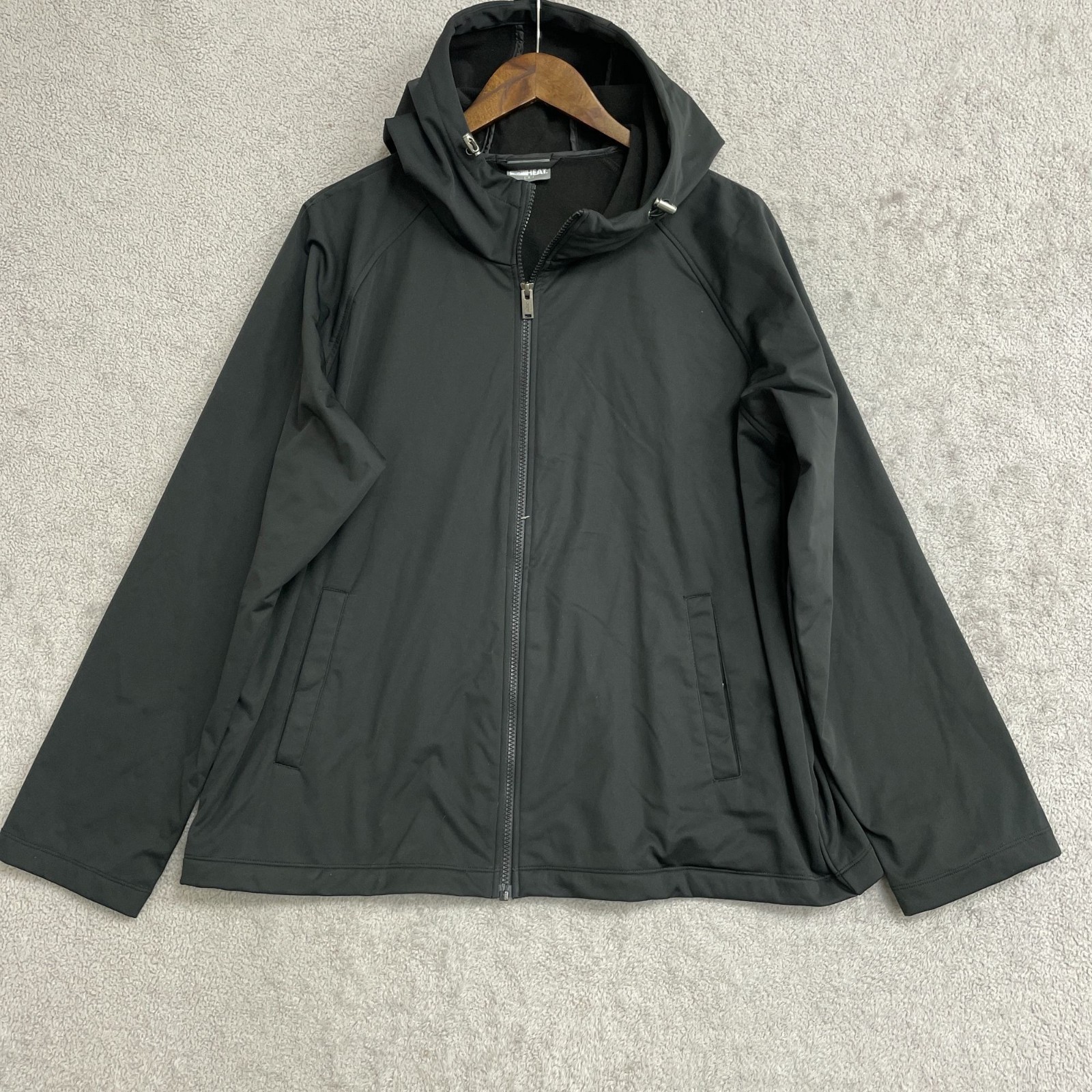 32 Degrees Women’s L Black Full-Zip Hooded Windbreaker Jacket M0079