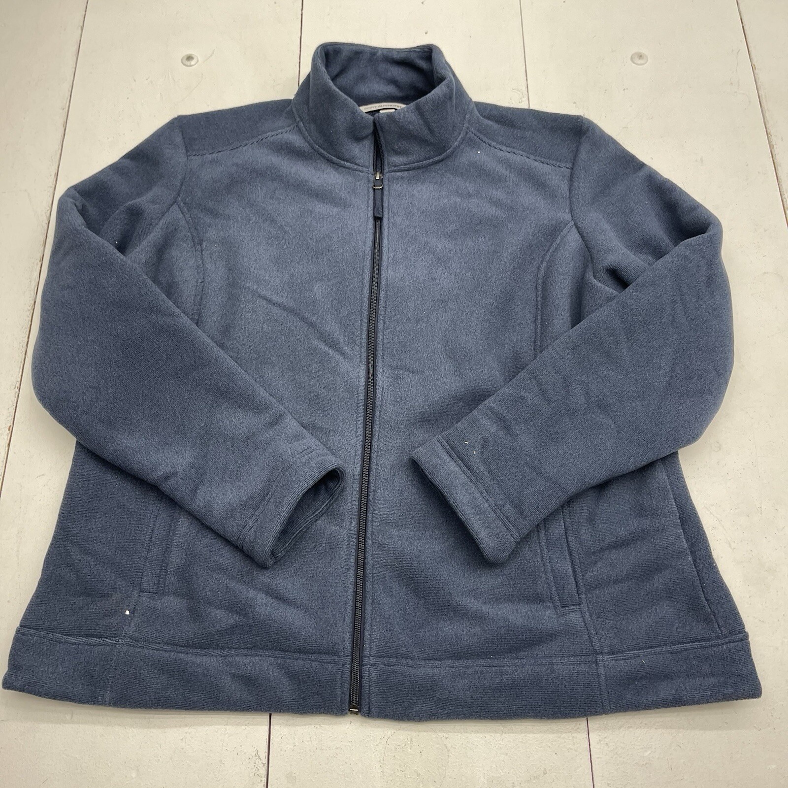 Port Authority Navy Blue Fleece Lined Full Zip Up Jacket Women’s Size 3XL