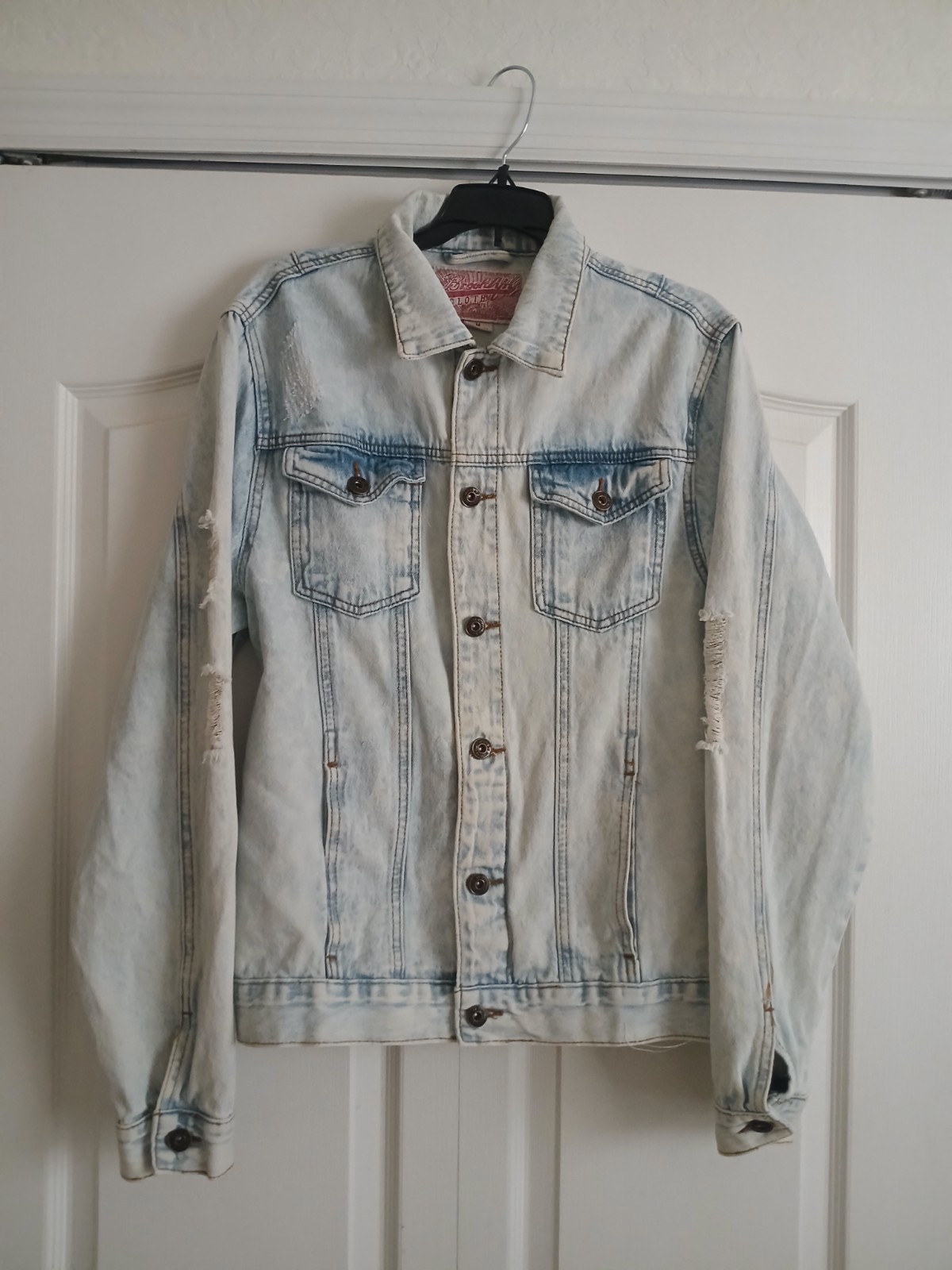 Brooklyn Cloth Distressed Denim Jacket Womans Medium