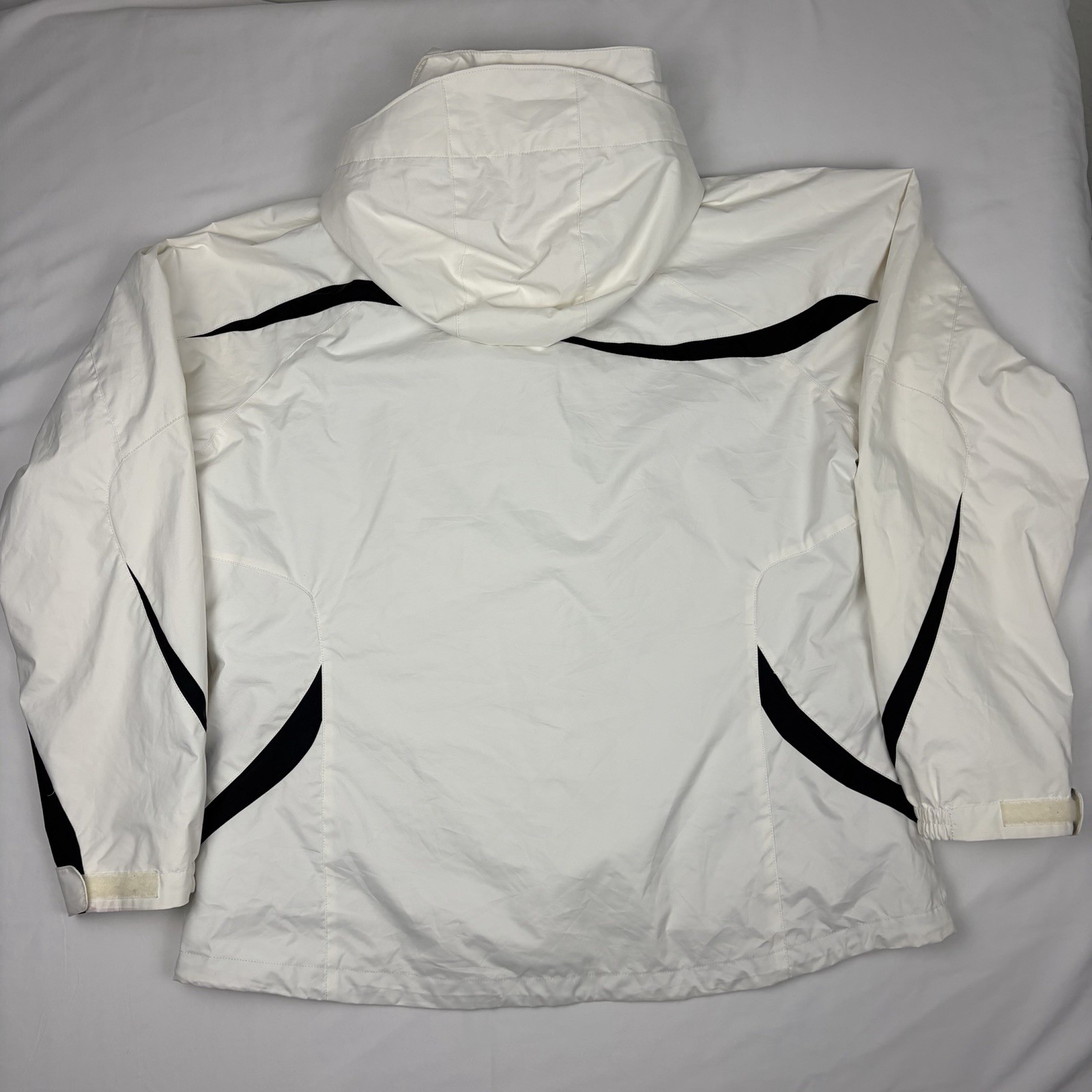 Columbia women’s Interchange Jacket XL White Waterproof Ski Snow Hooded Coat