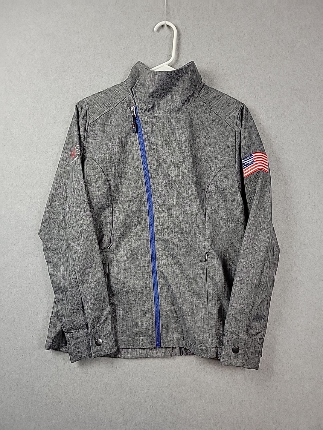 MSUS Microsoft United States Heathered Gray LS Zip Up Jacket Women’s Medium