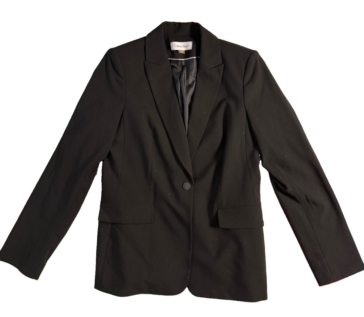Calvin Klein Women Single Button Office Business Wear Blazer Suit Jacket Size 8