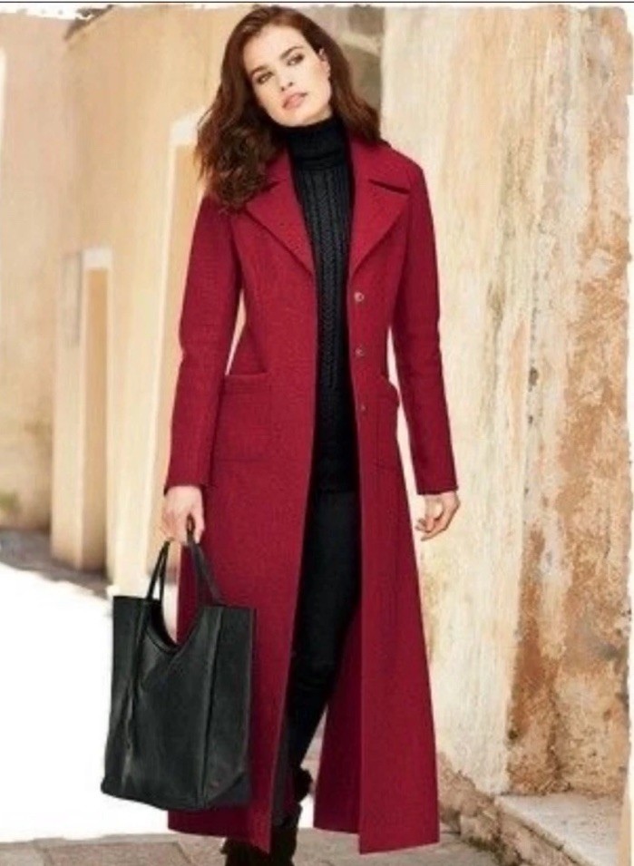 Peruvian Connection 60 Alpaca 40 Wool Delaney Open Swing Coat SZ XS/ S Maxi Long