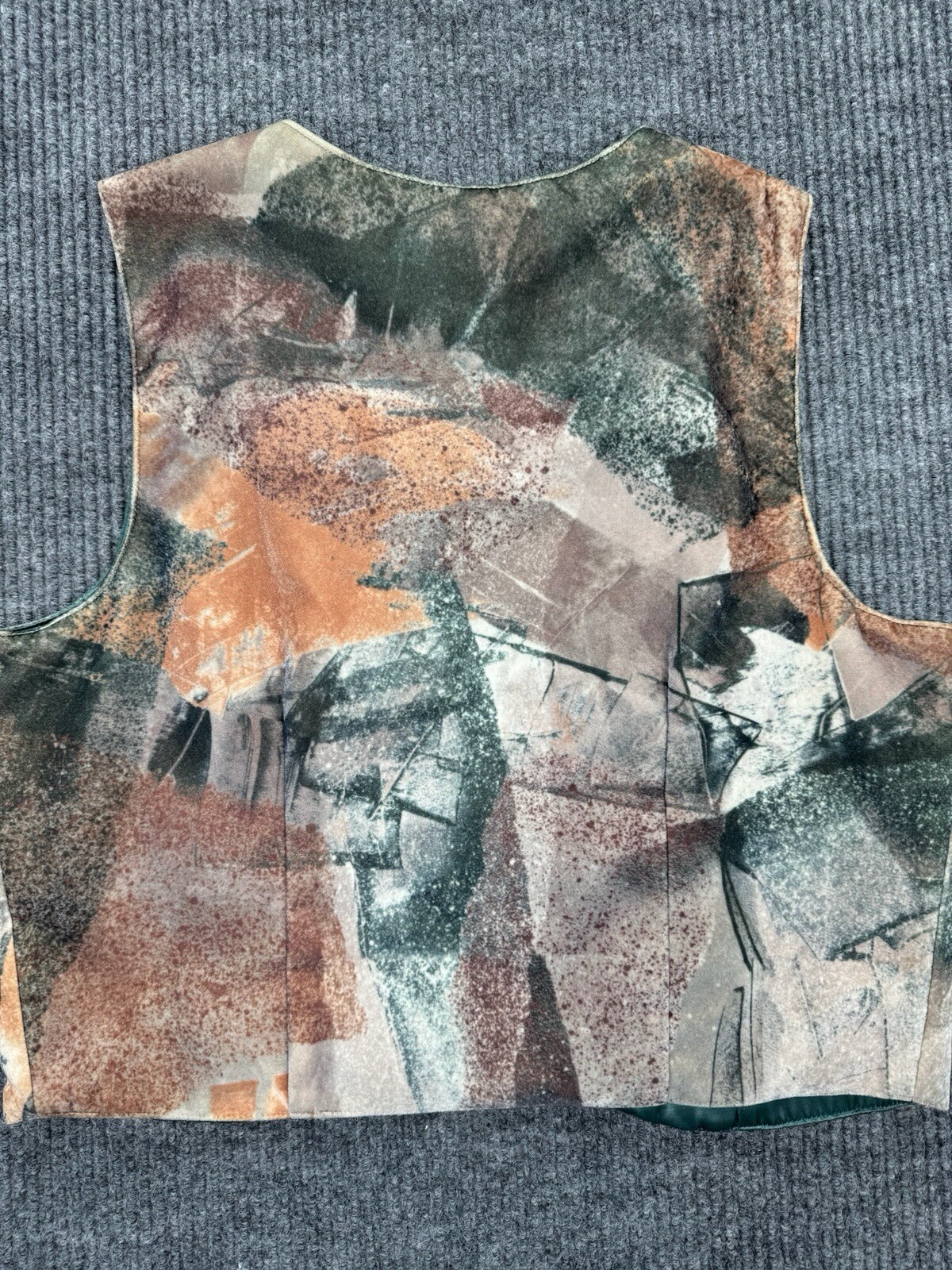 Western Collection Vest Women’s Large Geometric Pattern Blue Brown Hook USA VTG