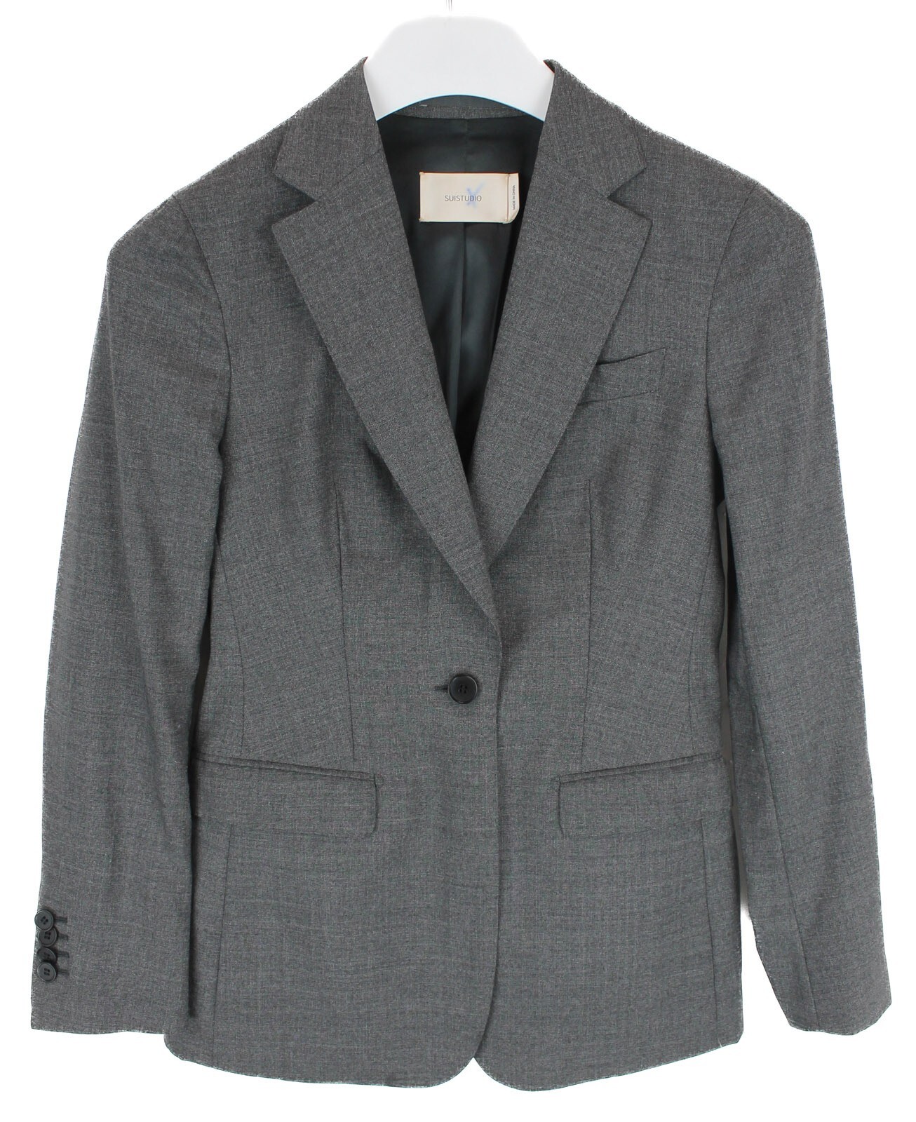 Suistudio Cameron Blazer Womens UK 8 Wool Single Breasted Lined Blend