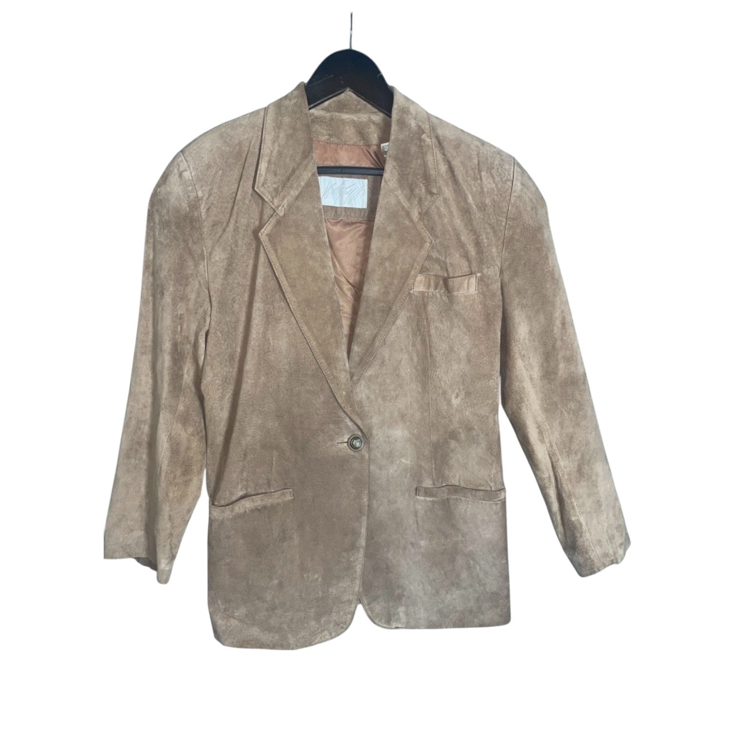 Lord & Taylor Brown Suede Blazer 10 Salmon Aesthetic Old Money Vintage 90s Suede