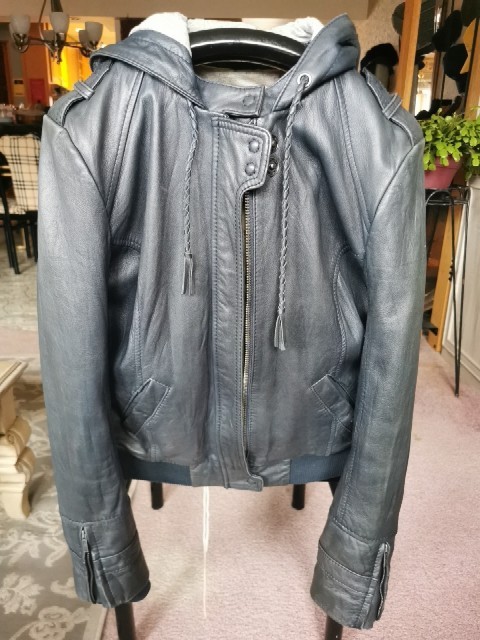 Ugg Australia Collection Genuine Lamb Leather Dipped Moto Jacket Size M