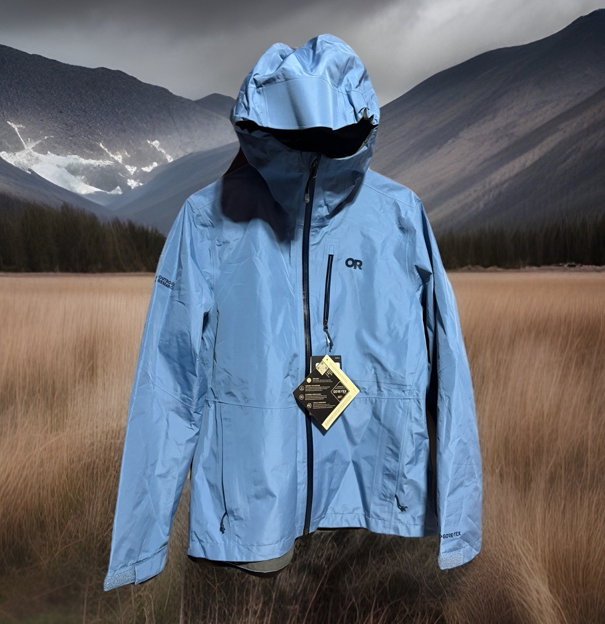 Outdoor Research Women’s Red Gore-Tex Rain Jacket Large LG Size, Waterproof
