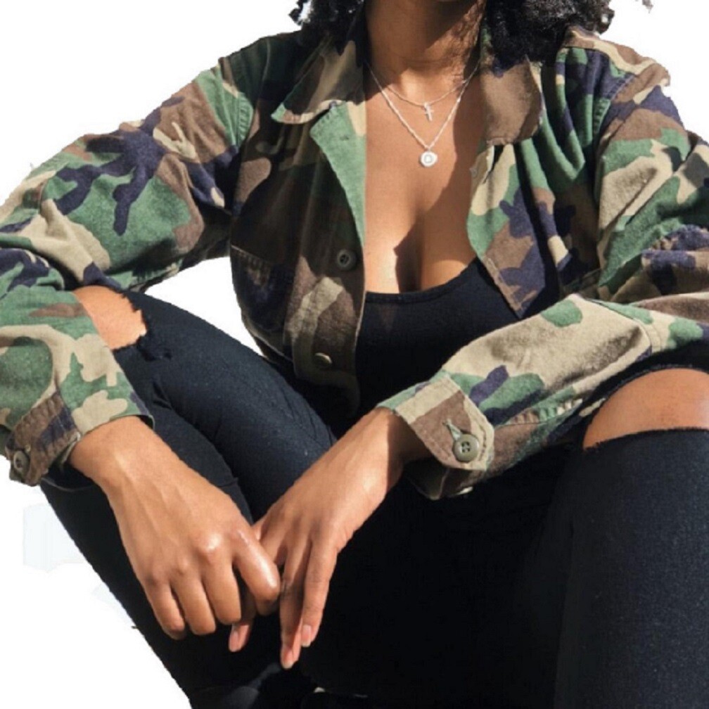 Camo Jacket Unisex Vintage Military Army Jacket Military Jacket/Army Camo Shirt