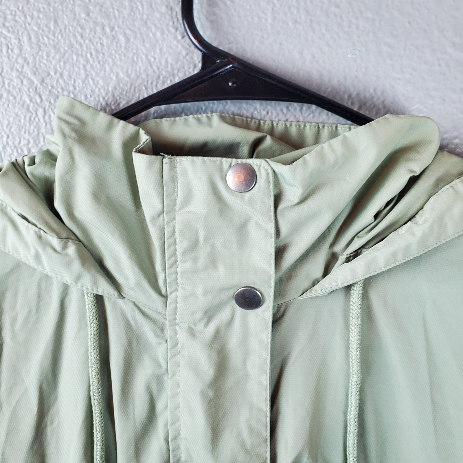 Columbia Womens Lillian Ridge Hooded Rain Jacket Sage Green XL Lightweight Shell